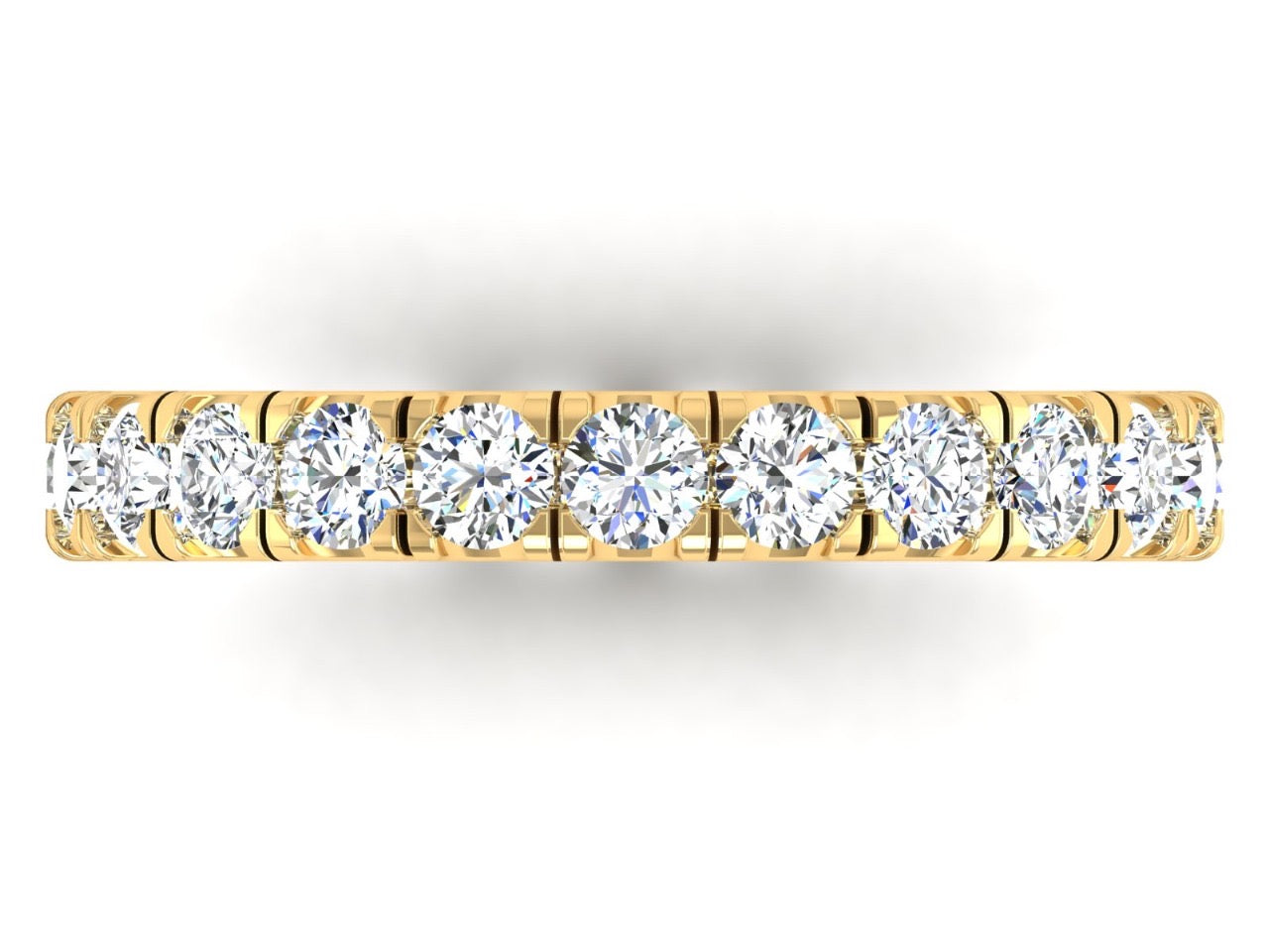 18K Y Gold Lab Diamon Eternity Band Size 5